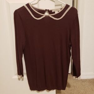 Banana Republic wine colored long sleeve top